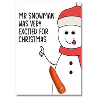 My Snowman Carrot Penis Card